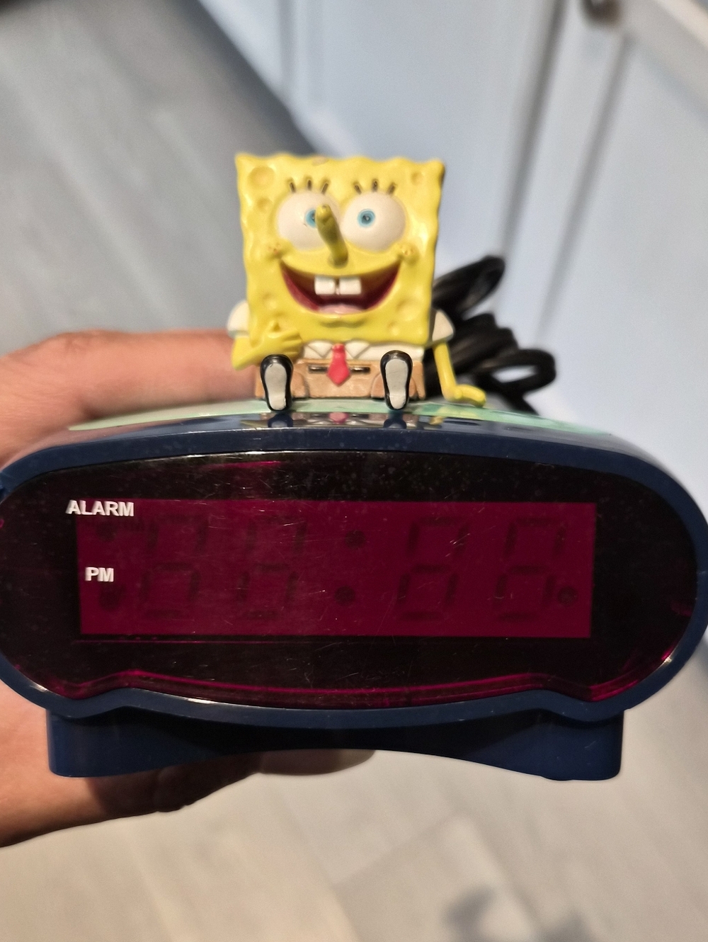 SpongeBob SquarePants Blue Digital Alarm Clock